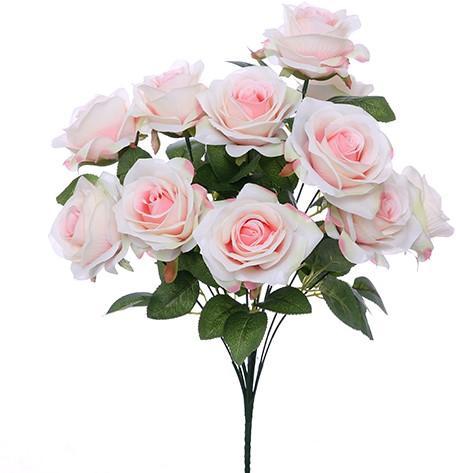 Zijden rozen cream pink peach open roos grote bloem boeket, Huis en Inrichting, Woonaccessoires | Kunstplanten en Kunstbloemen