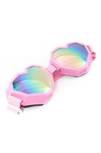 Goggles Hartjes Skibril Bril Lichtroze Montuur Regenboog Spi, Ophalen of Verzenden, Nieuw, Overige maten, Carnaval