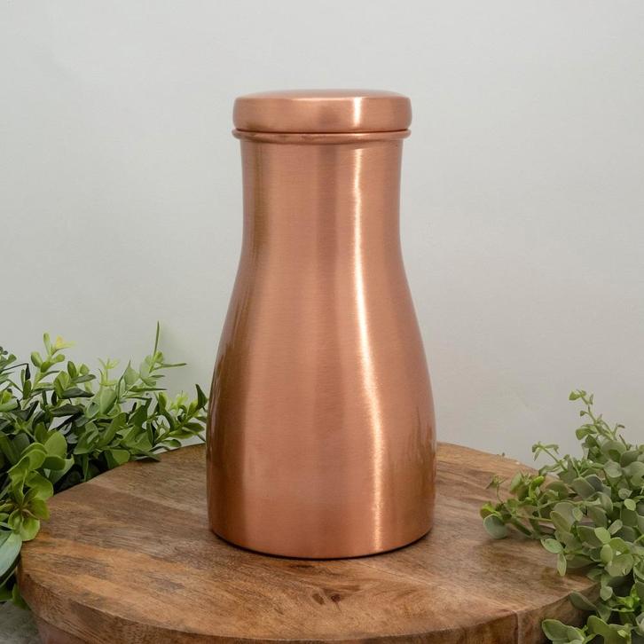 Puur koperen karaf gepolijst met dop ± 950 ml, Huis en Inrichting, Keuken | Servies, Ophalen of Verzenden