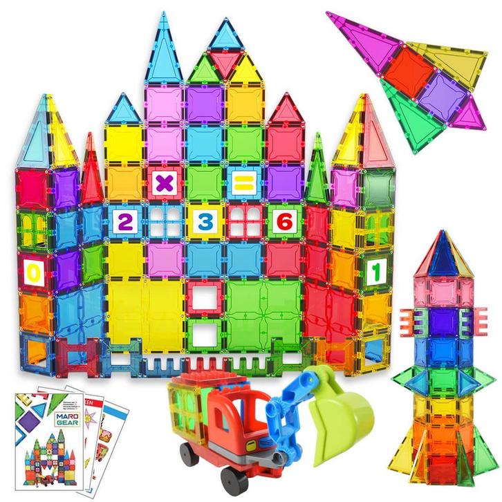 Magnetische Tegels Mega Set – 140-delig Magnetisch, Kinderen en Baby's, Speelgoed | Bouwstenen, Nieuw, Overige merken, Ophalen of Verzenden