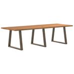 vidaXL Eettafel rechthoekig 280x100x74 cm massief eikenhout, Verzenden, Nieuw