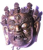 Mask Wand Mask koper Bhairav Newari Nepal 28 cm - Nepal
