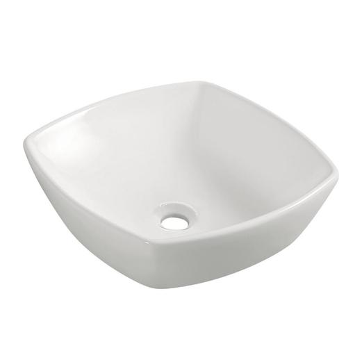 Opzetwaskom Wiesbaden Plaza Keramiek 42x42cm Wit (zonder, Doe-het-zelf en Verbouw, Sanitair, Overige typen, Nieuw, Ophalen of Verzenden