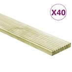 vidaXL Terrasplanken 40 st 5,8 m² 1 m geïmpregneerd massief, Doe-het-zelf en Verbouw, Vloerdelen en Plavuizen, Verzenden, Nieuw
