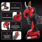 Professionele elektrische tuinschaar, 25 mm accu grtenschaar, Huis en Inrichting, Woonaccessoires | Overige, Verzenden, Zo goed als nieuw