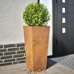 vidaXL Plantenbakken 2 st 35x35x75 cm weervast staal, Verzenden, Nieuw, Metaal