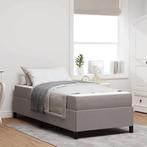 vidaXL Boxspringbed Taupe 90 x 200 cm Stof, Verzenden, Nieuw, Crème, Stof