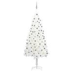 vidaXL Kunstkerstboom met verlichting en kerstballen 210 cm, Verzenden, Nieuw