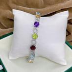 ***GEEN RESERVE*** Elegant Tuti Frutti Edelsteen Armband |, Sieraden, Tassen en Uiterlijk, Antieke sieraden
