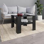 vidaXL Salontafel 60x60x42 cm bewerkt hout zwart, Huis en Inrichting, 50 tot 100 cm, Verzenden, Nieuw, 50 tot 100 cm