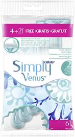 GILLETTE SIMPLY VENUS 2 WEGWERPMESJES PAK 6 STUKS, Verzenden, Nieuw