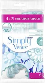 GILLETTE SIMPLY VENUS 2 WEGWERPMESJES PAK 6 STUKS, Nieuw, Verzenden