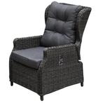 Ibiza premium lounge tuinstoel verstelbaar antraciet, Ophalen of Verzenden, Nieuw, Wicker