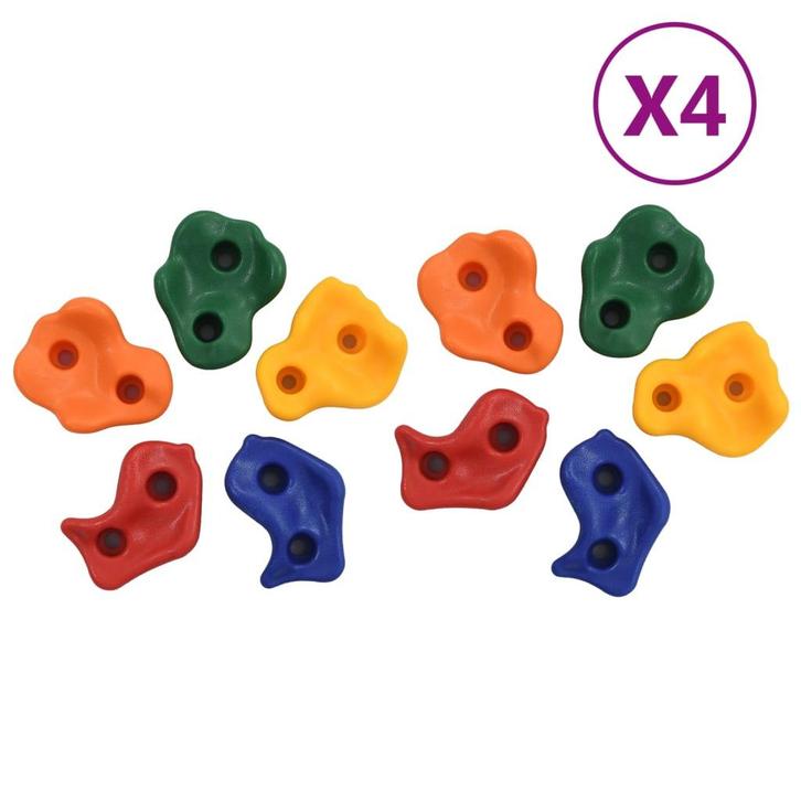 vidaXL Klimstenen 40 st met touw meerkleurig, Sport en Fitness, Klimsport, Nieuw, Verzenden