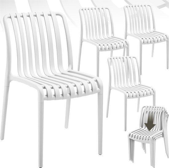 2dekans | tectake® Set van 4 Tuinstoelen Alcudia - Creme -, Tuin en Terras, Tuinsets en Loungesets, Zo goed als nieuw, Ophalen of Verzenden