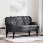 vidaXL Chesterfield Bank Zwart 119,5 x 64,5 x 75 cm Nep Leer, Huis en Inrichting, Verzenden, Nieuw, Leer, Minder dan 150 cm