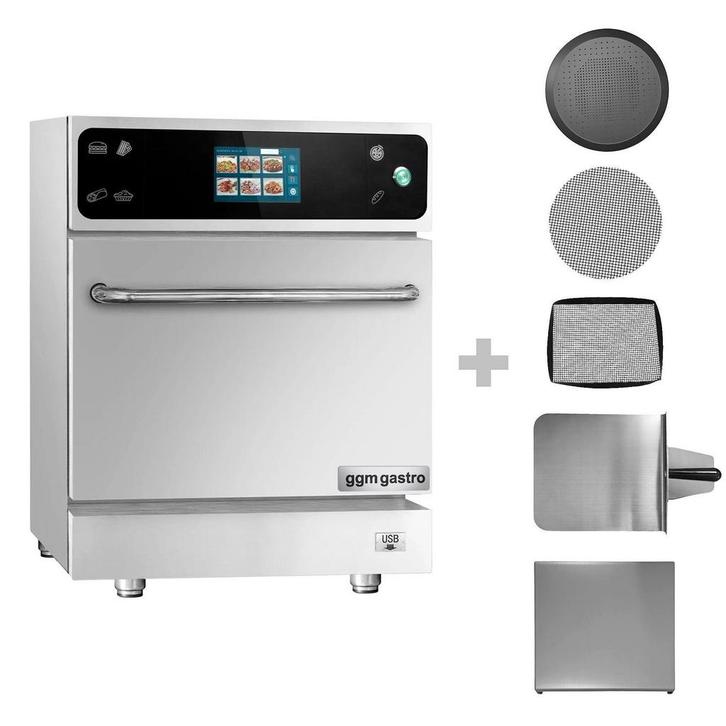 GGM Gastro | Sneloven - 3,5 kW - RVS - incl. pizzaplaat, |, Huis en Inrichting, Keuken | Keukenbenodigdheden, Nieuw, Verzenden