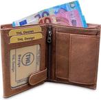 Portemonnee Heren Dames Leren Heren Portemonnee Billfold, Verzenden, Nieuw, Bruin, Overige merken