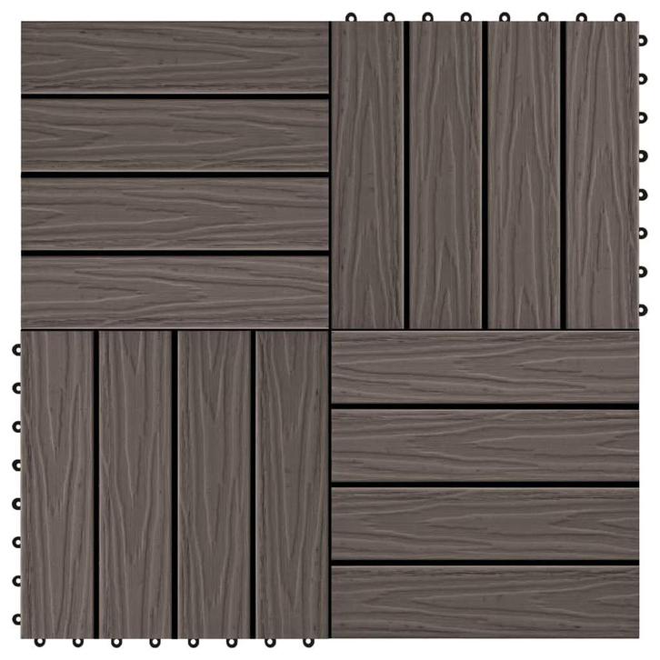 Buitenvloertegels hkc 30x30cm donkerbruin | retourdeal 35%, Tuin en Terras, Terrasdelen en Vlonders, Nieuw, Composiet, Ophalen of Verzenden