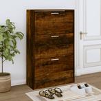 vidaXL Schoenenkast 63x24x103 cm bewerkt hout gerookt, Verzenden, Nieuw