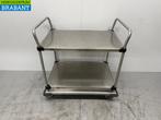 RVS Serveerwagen 2 lagen 97 cm Horeca, Ophalen of Verzenden, Gebruikt