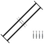 vidaXL Raam Rooster Zwart 115 x 30 cm Gepoedercoat staal, Doe-het-zelf en Verbouw, Glas en Ramen, Verzenden, Nieuw