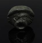 Oud-Romeins Brons Theatermasker hoofdapplicatie (Zonder