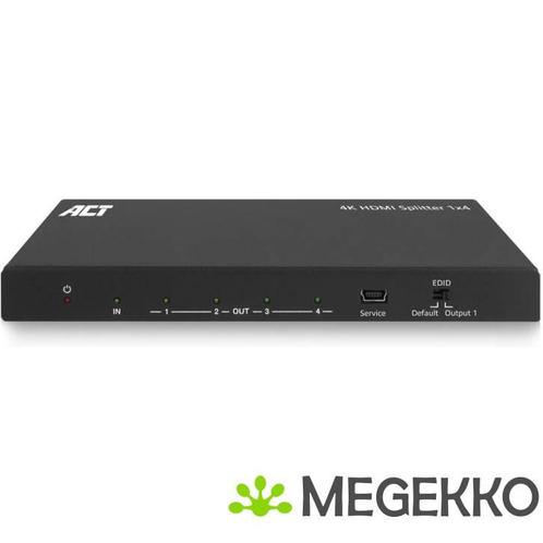 ACT 4K HDMI splitter. 1 in 4 out. EDID ondersteuning, Computers en Software, Videokaarten, Nieuw, Verzenden