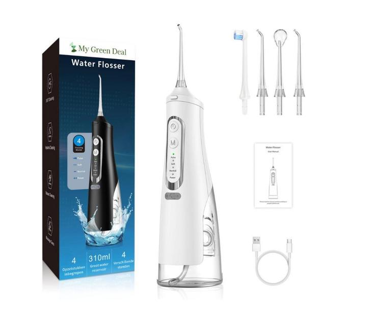 My Green Deal - Waterflosser Draadloos - Tandenflosser, Witgoed en Apparatuur, Persoonlijke-verzorgingsapparatuur, Nieuw, Mondverzorging