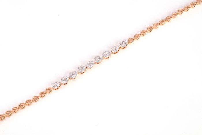 Armband - 18 karaat Roségoud - 0.59ct. tw. Diamant, Sieraden, Tassen en Uiterlijk, Armbanden