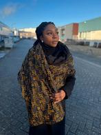 Warme Sjaal met Afrikaanse print Unisex - Zwarte / geel bogo, Kleding | Dames, Mutsen, Sjaals en Handschoenen, Ophalen of Verzenden