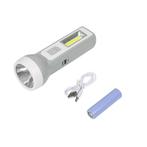 Hofftech Oplaadbare zaklamp - LED en COB - 1 watt - grijs..., Ophalen of Verzenden, Nieuw