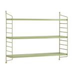 [en.casa] Wandplank Strängnäs verstelbaar 50x60x15 cm olijfg, Huis en Inrichting, Woonaccessoires | Wandplanken en Boekenplanken