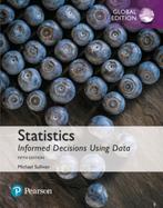Statistics Informed Decisions Using Data Globa 9781292157115, Zo goed als nieuw