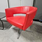 Montis Turner draaifauteuil - rood leder, Huis en Inrichting, Fauteuils, Ophalen of Verzenden, Nieuw