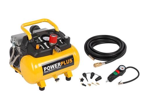 Powerplus POWX1724S Compressor - 550W - 8 bar - Olievrij -, Doe-het-zelf en Verbouw, Compressors, Zo goed als nieuw, Verzenden