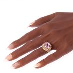 Ring - 18 karaat Geel goud, Witgoud - Diamant - Spinel,, Nieuw