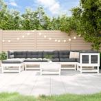 vidaXL 8-delige Loungeset massief grenenhout wit, Verzenden, Nieuw, 8 zitplaatsen, Loungeset