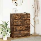 vidaXL Dressoir 80x35x99 cm spaanplaat gerookt eikenkleurig, Verzenden, Nieuw, Overige houtsoorten