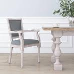 vidaXL Eetkamerstoel stof donkergrijs, Huis en Inrichting, Stoelen, Verzenden, Nieuw, Grijs