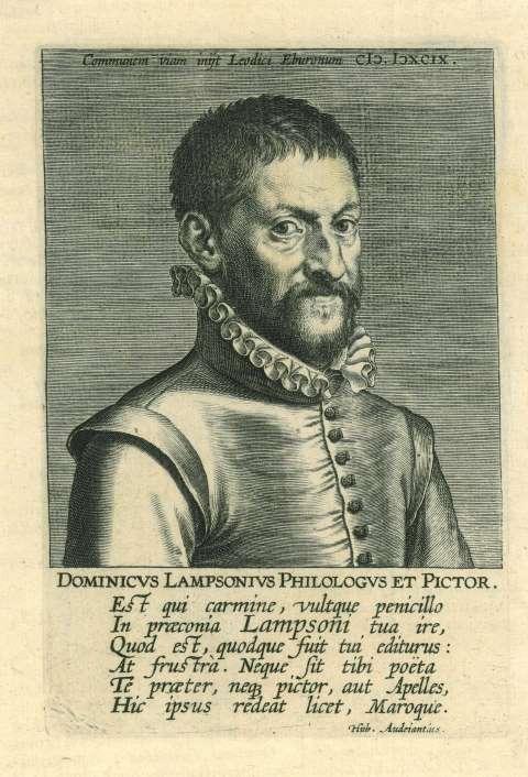 Portrait of Dominicus Lampsonius, Antiek en Kunst, Kunst | Etsen en Gravures