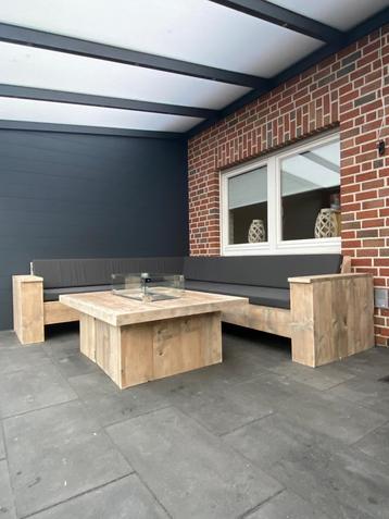 KORTING op steigerhouten hoekbank | Houten loungeset