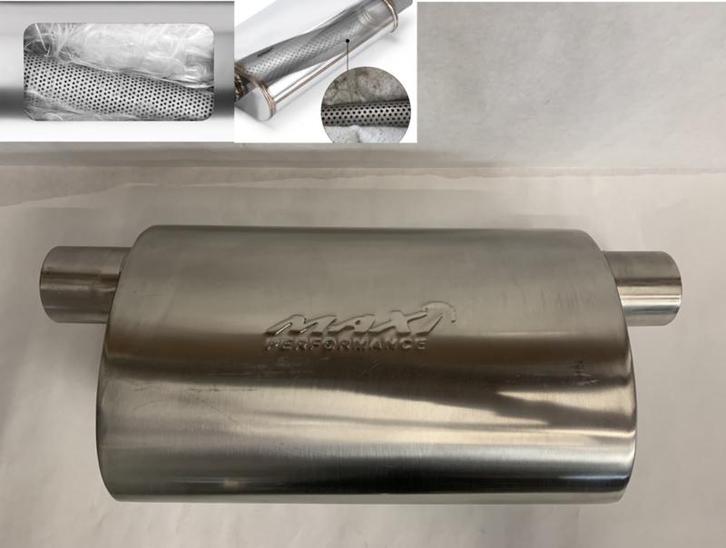 MAX Ultra Straight Flo Performance rvs uitlaat demper 2,5, Auto-onderdelen, Overige Auto-onderdelen, Nieuw, Ophalen of Verzenden