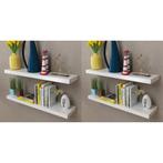 vidaXL Wandplanken 4 st 80 cm wit, Huis en Inrichting, Woonaccessoires | Wandplanken en Boekenplanken, Verzenden, Nieuw