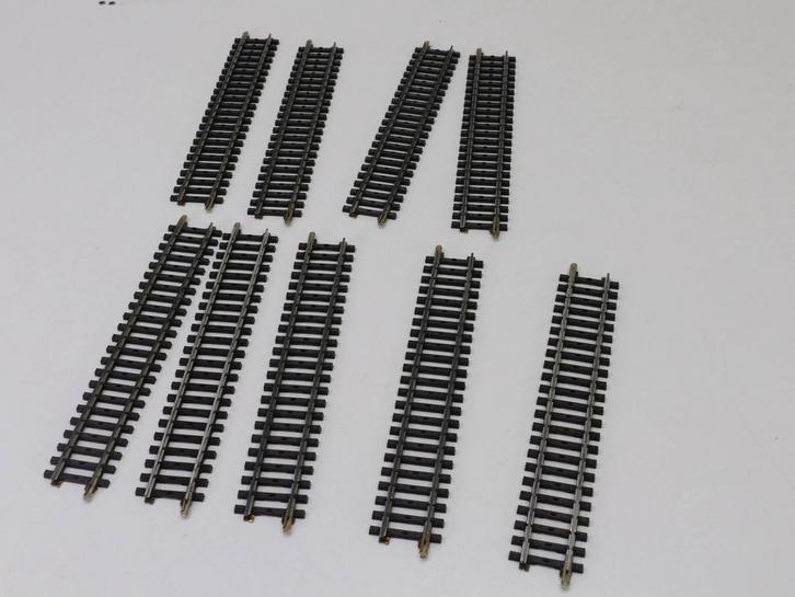 Schaal H0 Märklin 2106 rechte rails 168,9mm 9 st.  #3111, Hobby en Vrije tijd, Modeltreinen | H0, Wisselstroom, Analoog, Gebruikt