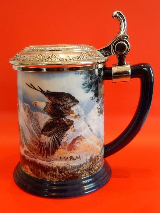 Franklin Mint - Ted Blaylock - Bierpul - Porselein - Adelaar, Antiek en Kunst, Curiosa en Brocante