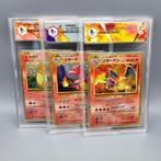 CHARMANDER/CHARMELEON/CHARIZARD Base Set - 3 Graded card -, Nieuw