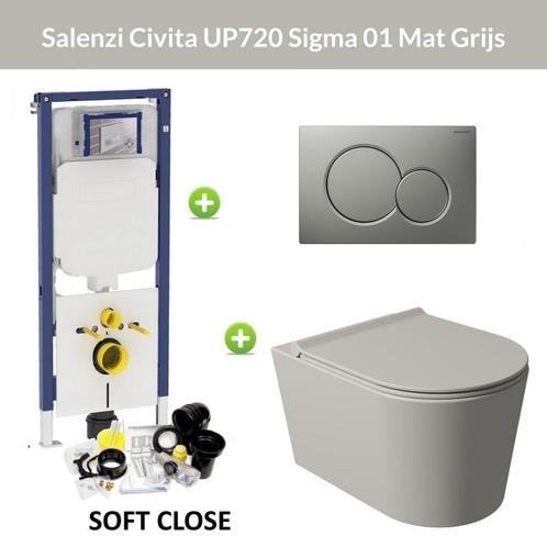 Geberit UP720 Toiletset Wandcloset Salenzi Civita Mat Grijs, Doe-het-zelf en Verbouw, Sanitair, Overige typen, Nieuw, Ophalen of Verzenden