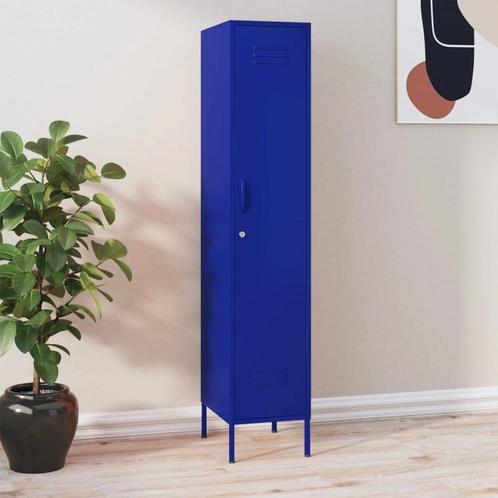 vidaXL Lockerkast 35x46x180 cm staal marineblauw, Huis en Inrichting, Kasten | Lockerkasten, Nieuw, Verzenden