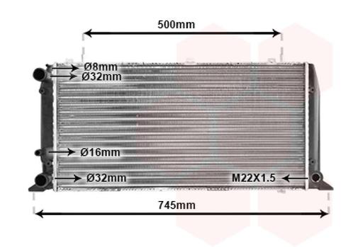 RADIATOR VOOR AUDI 80 B3 1986-1991 893121251H, Auto-onderdelen, Airco en Verwarming, Nieuw, Ophalen of Verzenden